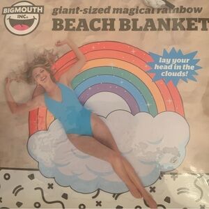 NEW Rainbow Beach Blanket 60”x 64.5”